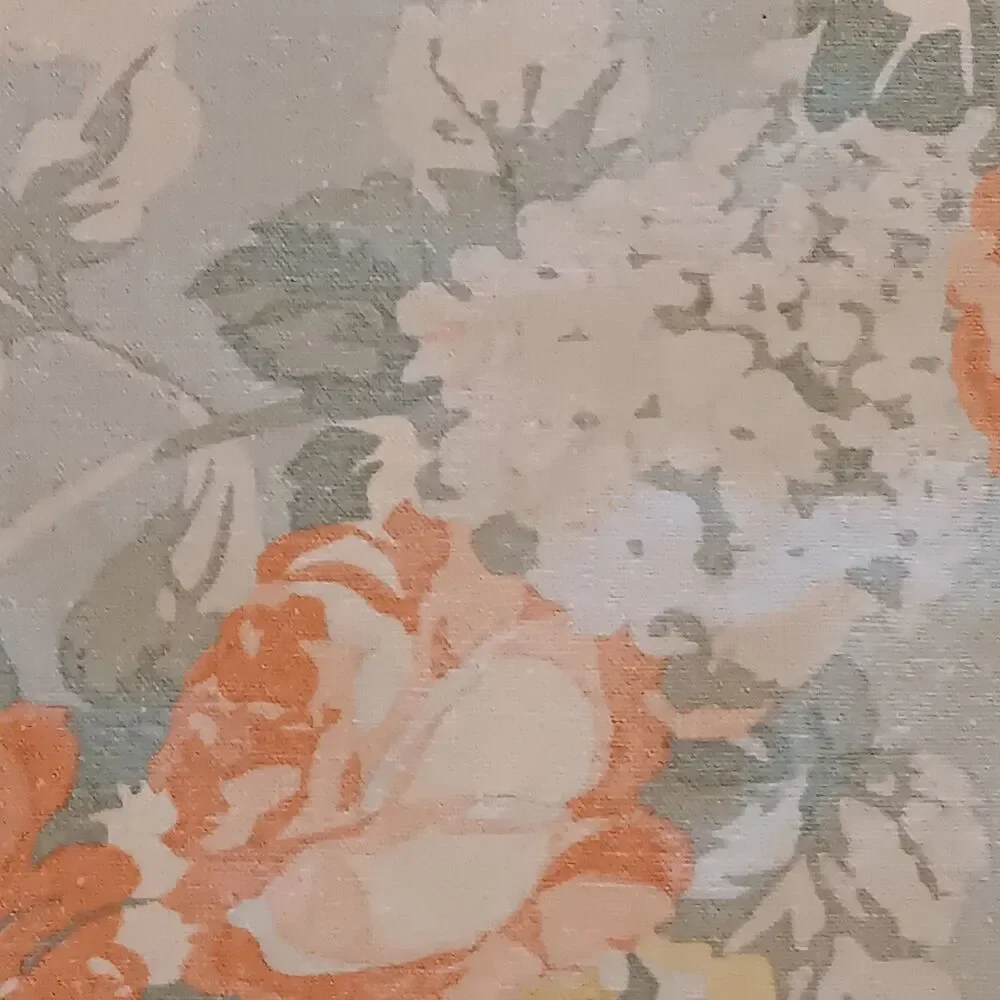 1 Pottery Barn Elora Pillow Cover Floral Paisley Linen Cotton Green Orange 24x24